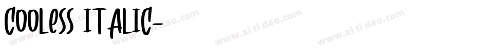 Cooless italic字体转换